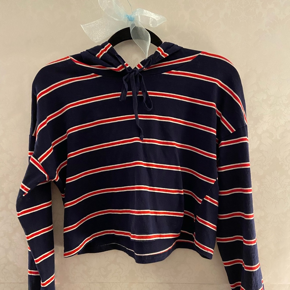 Boutique striped Cropped sweatshirt